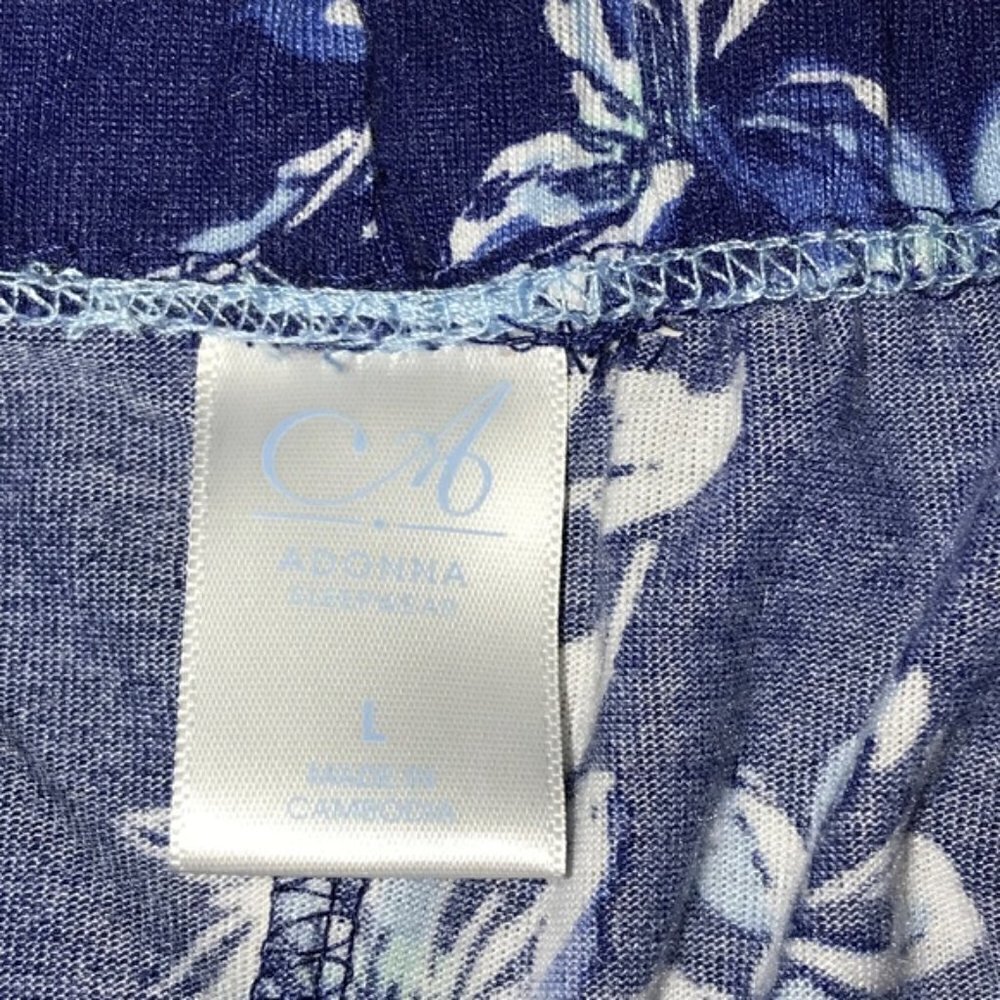 NWOT - Soft Blue Adonna Sleepwear Capris Lounge Shirt & Pants Set - Size L - Picture 11 of 11